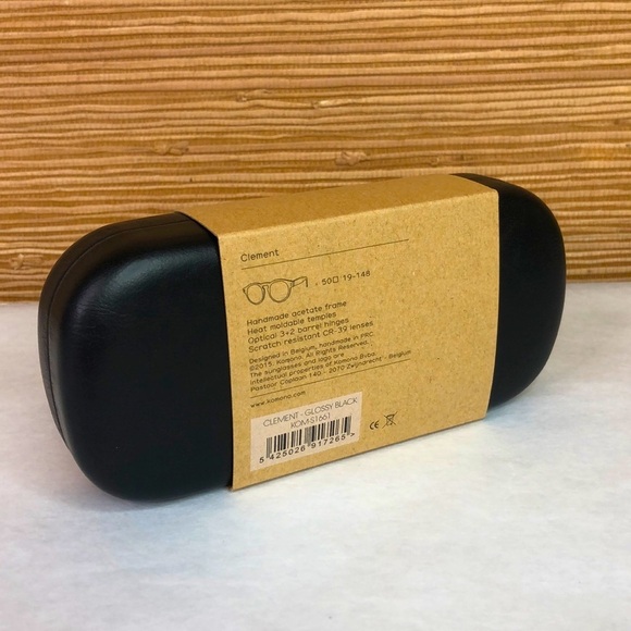 New KOMONO black Sunglasses Clement Glossy Round